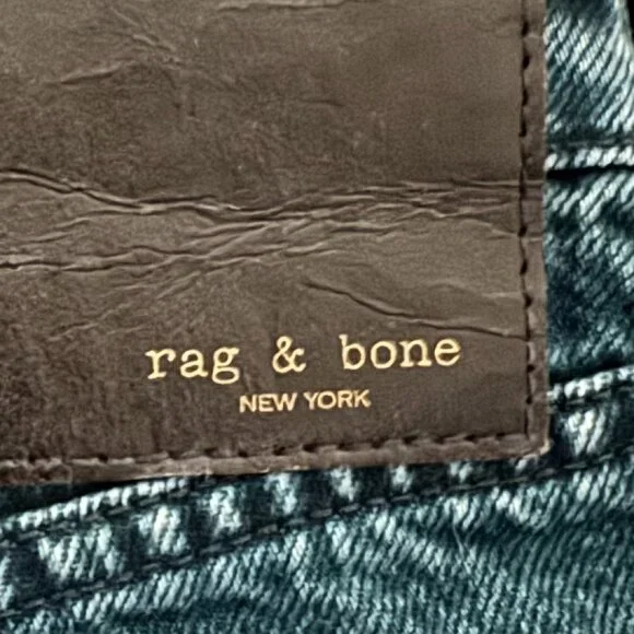 NWOT Rag and Bone Deep Blue High Rise Wide Leg Button Fly Jeans / never worn - Picture 5 of 8